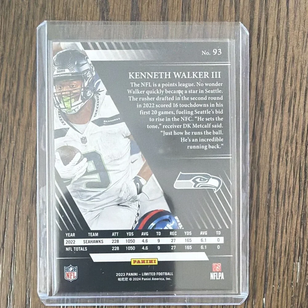 Panini Kenneth Walker III Seahawks Rookie 9-Card Lot 2023 Notoriety Numbers